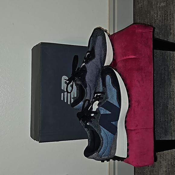 ●●NEW BALANCE 327 "DENIM" SNEAKERS SIZE 9W 7M●● - Picture 3 of 8